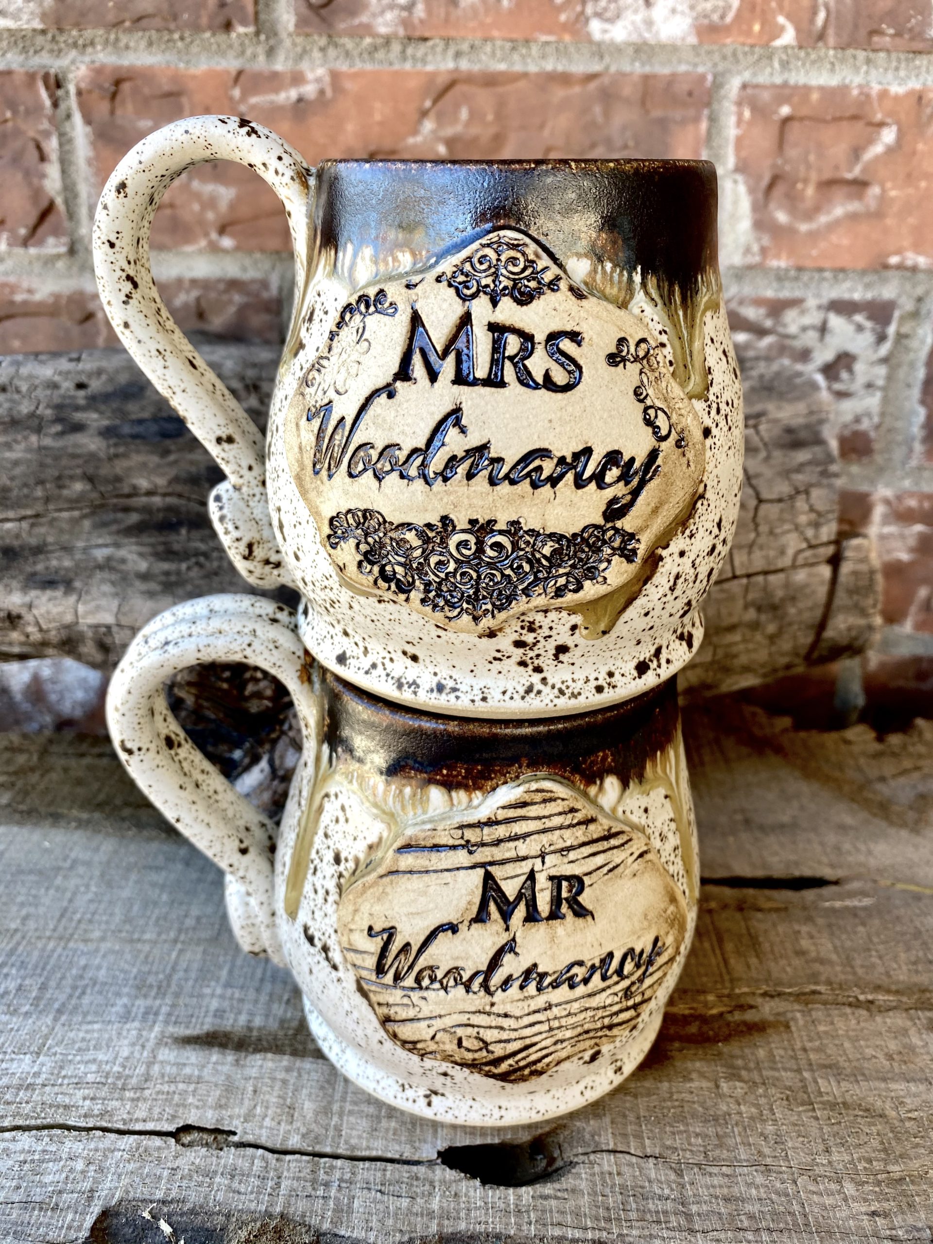 Mr. and Mrs. Travel Mug Tumbler W/ Handle Gift Set Personalized